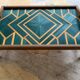 Straw marquetry tray