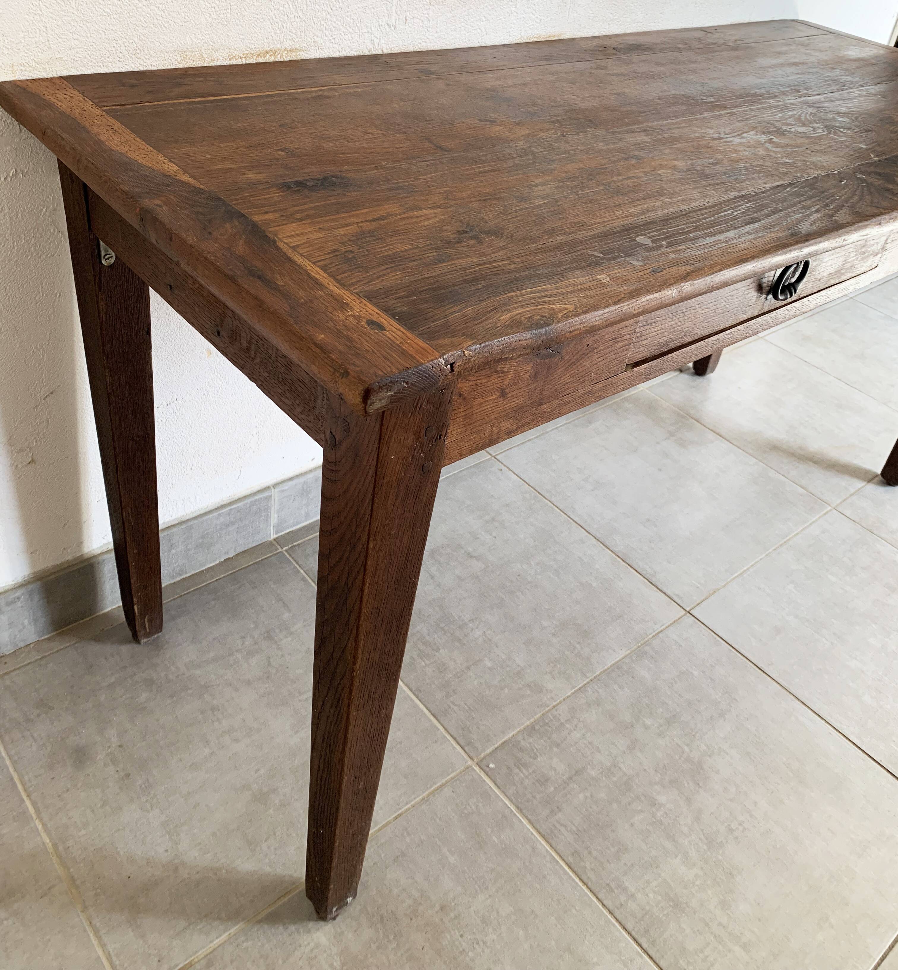 Vintage oak farmhouse/desk table from the 50s