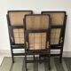 3 mid century modern rattan foldable chairs