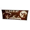 Panneau publicitaire chocolat Poulain vintage