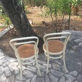 Bistro chairs in rattan and canning