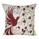 Housse de coussin brodée vintage 48x48 cm