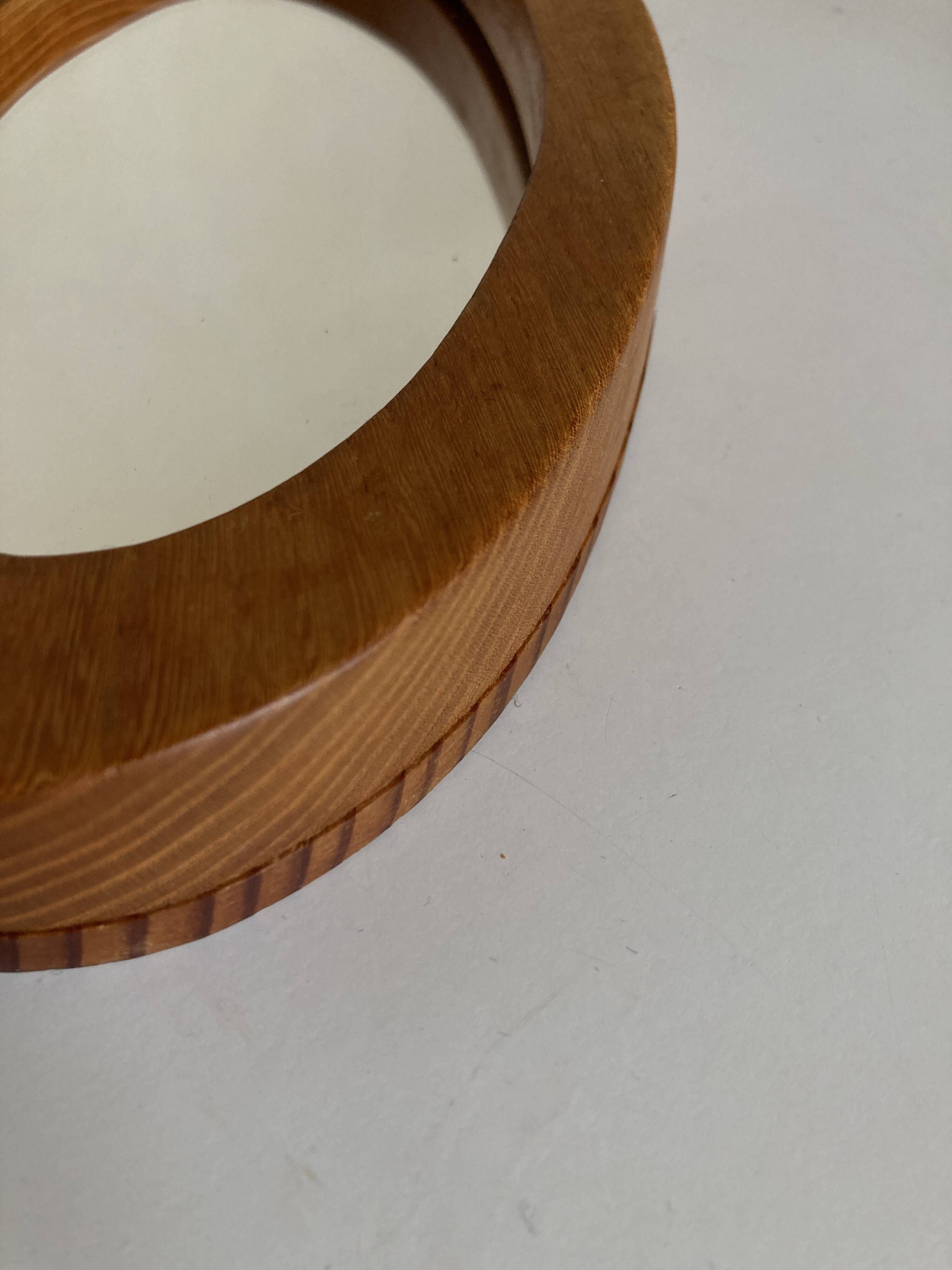 Pine mirror with asymmetrical design, 1960