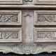 Aero-blasted solid oak wardrobe - Louis XV style