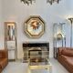 Sandro Petti enormous octagonal mirror brass chrome 1970s Maison Jansen