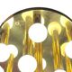 Art Deco-mid-century ceiling light in brass – 10 lights