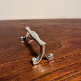 Silver metal knife cutlery holder, 80s design