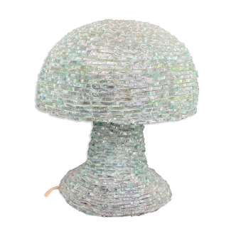 Glass plate mushroom lamp