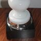 Lampe vintage des années 60-70 en opaline et chrome