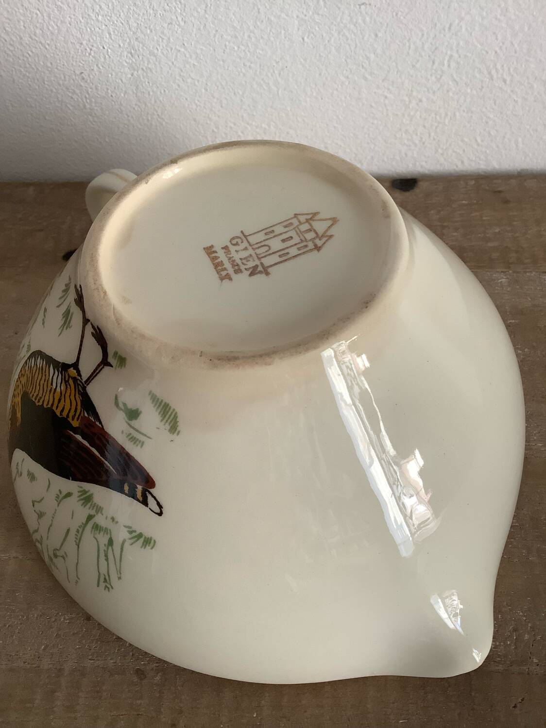 Gien earthenware sauce boat