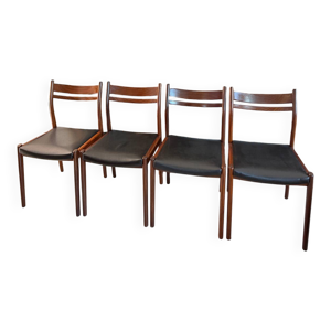 Suite de 4 chaises mid-century