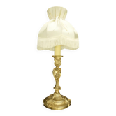 Grande lampe bougeoir style Rocaille / Rococo / Louis XV du XIXe - bronze
