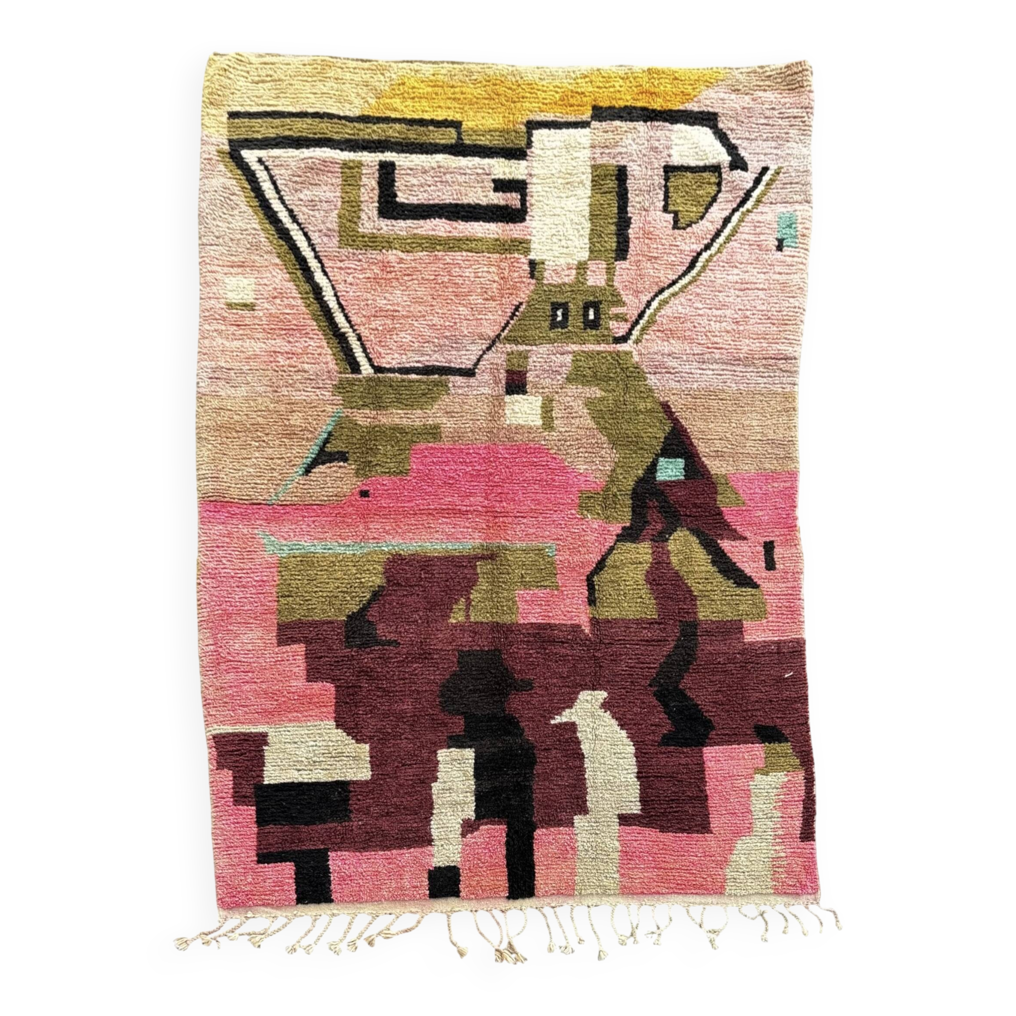 colourful Berber Moroccan wool rug