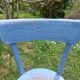 pair of chippy blue paint bistro chairs