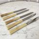 Set of 5 vintage 50s horn knives