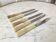 Set of 5 vintage 50s horn knives