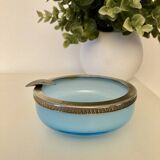 Blue opaline ashtray