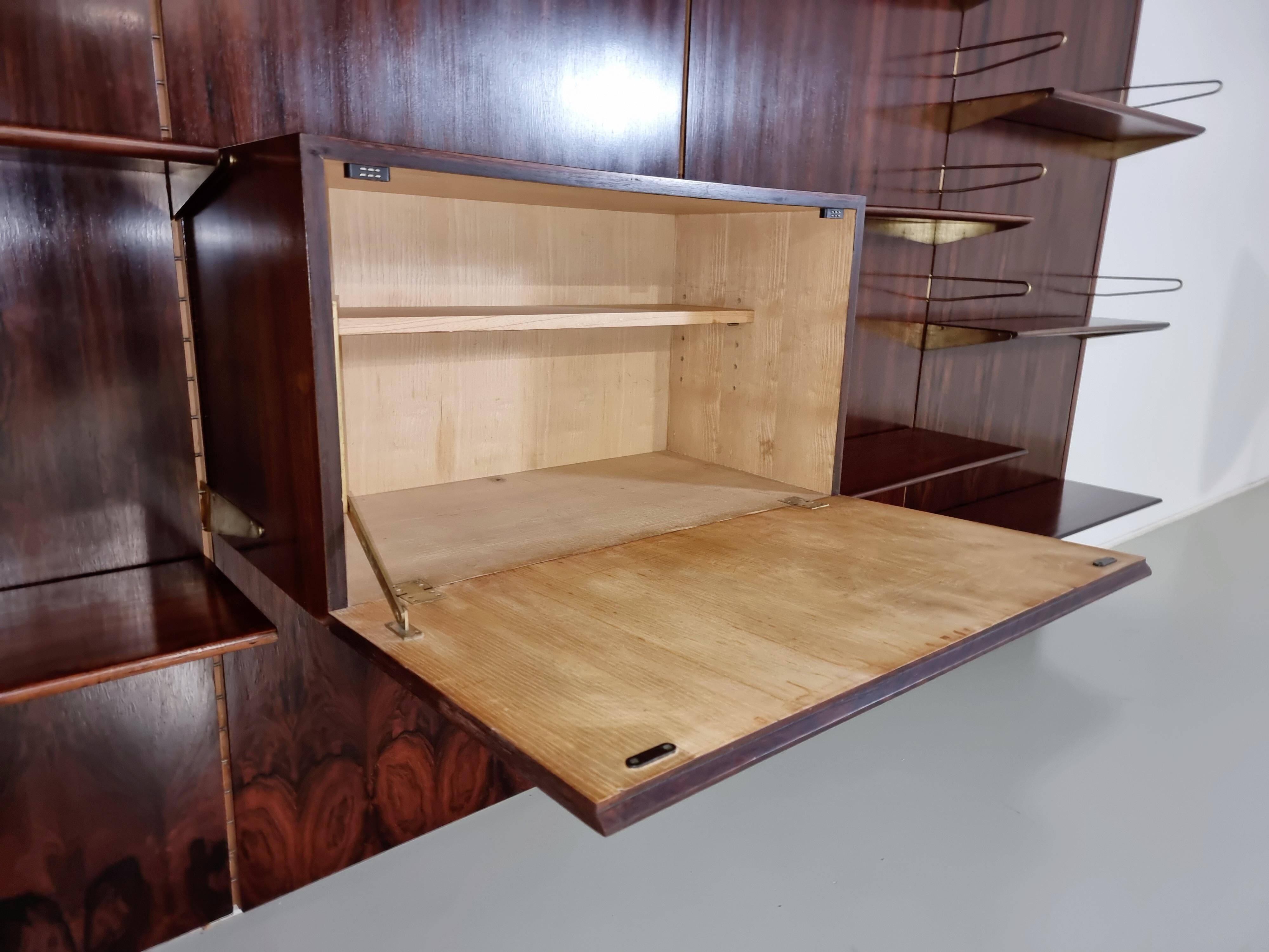 Wall unit by Finn Juhl for Bovirke, Denmark, 1960s.