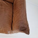 High Back Sofa By Gerard van den Berg for Montis in Cognac Leather, 1980's