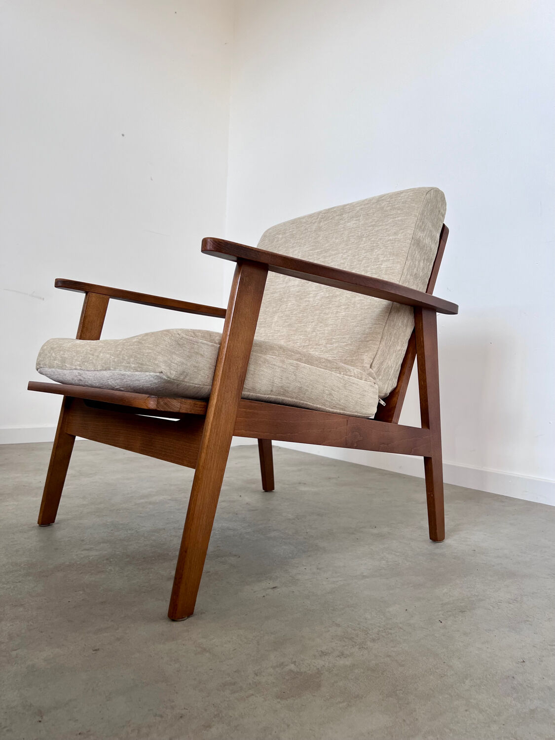 Set of 4 armchairs beech scandinavian