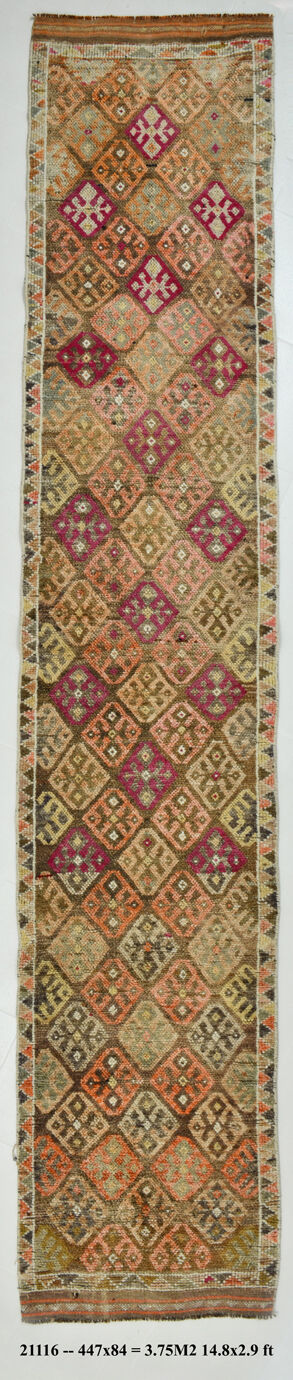 3x15 stair vintage runner rug 84x447cm