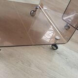 Rolling plexiglass coffee tables