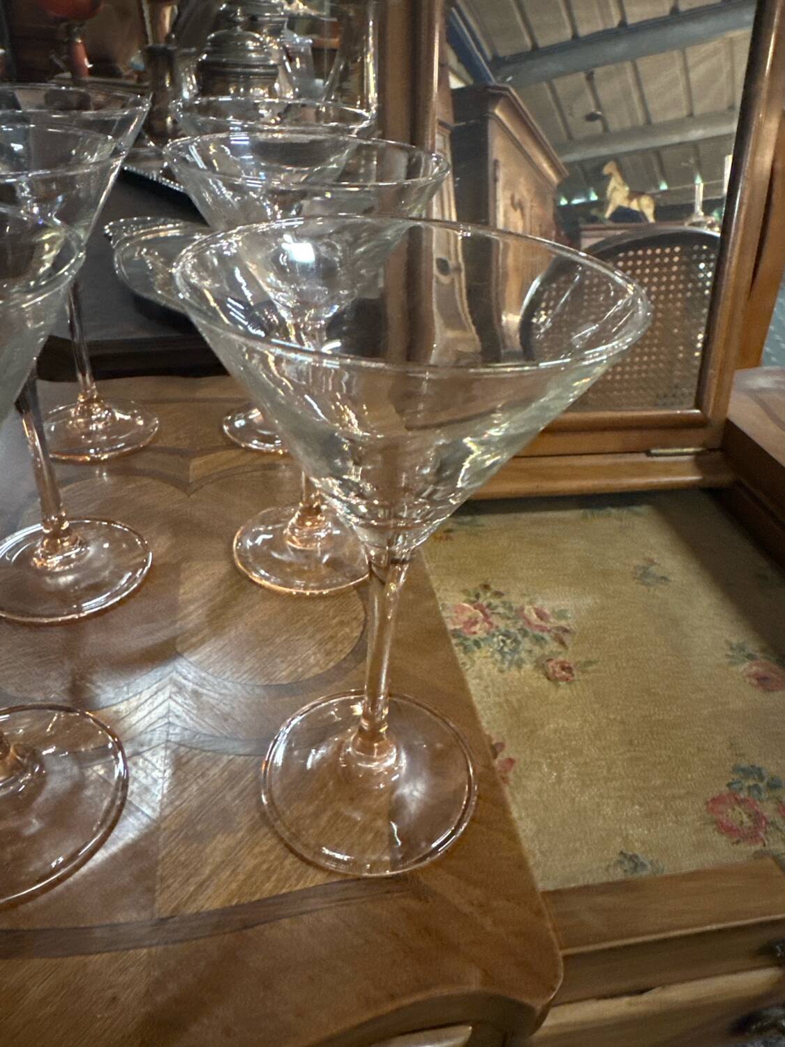 6 cocktail glasses