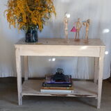 Patinated fir console