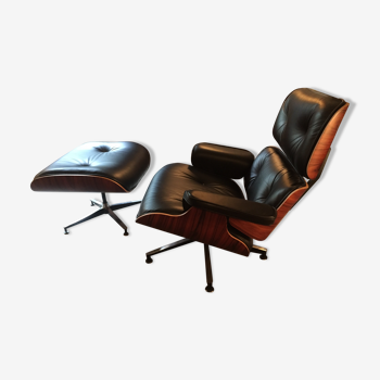 Lounge de Charles Eames avec son ottoman