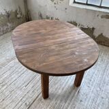 1950s round pine table with extensions