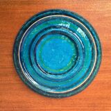 Large bowl in Rimini Blu pottery, mid-century by Aldo Londi for Bitossi.