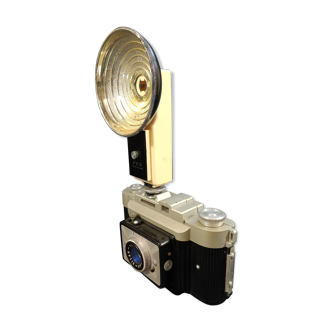 Fex Elite camera with leather cover and flash