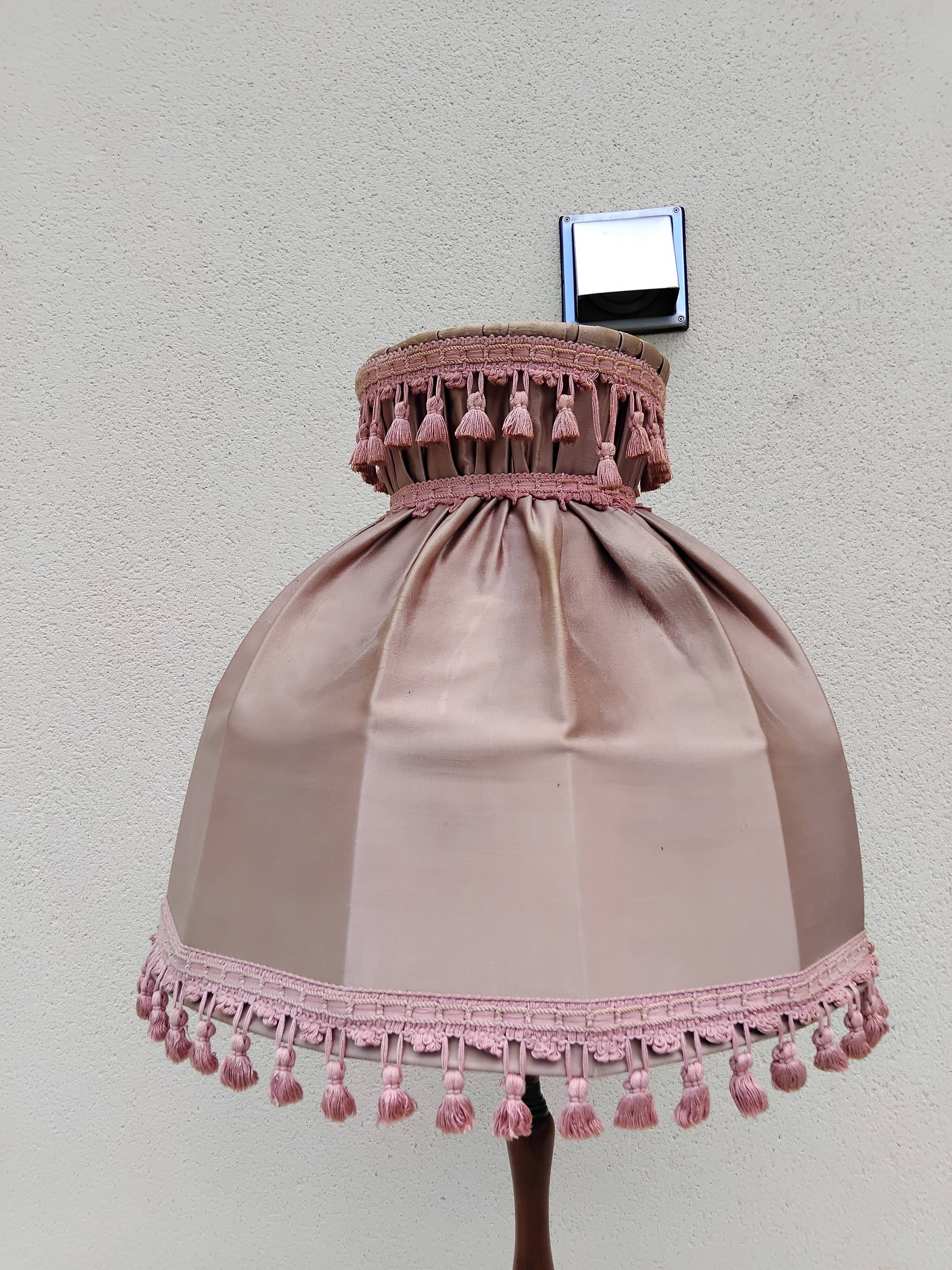 Lampadaire vintage marbre tissu année 50