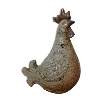 Coq en céramique craquelée athezza