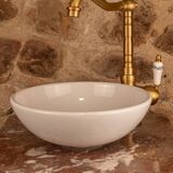 Washbasin made from a bedside table.