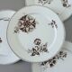 4 assiettes plates Sarreguemines modèle Danois