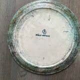 Large vintage ceramic dish signed Buffat – unique piece from the 60s-70s –