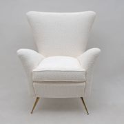 Art Dèco Italian Lounge Armchair from 50s,