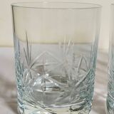 Five timpani glasses with vintage crystal stars