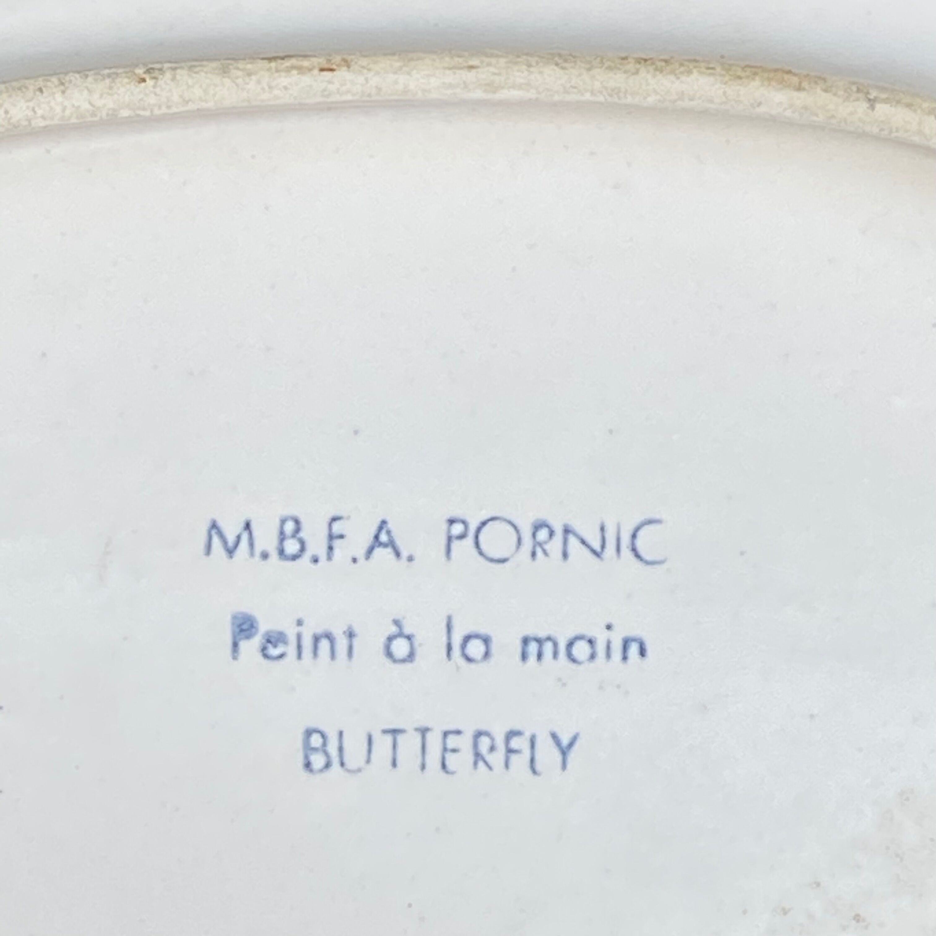 Set of 3  serving dishes-Faiencerie MBFA Pornic-Model Butterfly-70s