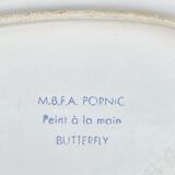 Set of 3  serving dishes-Faiencerie MBFA Pornic-Model Butterfly-70s