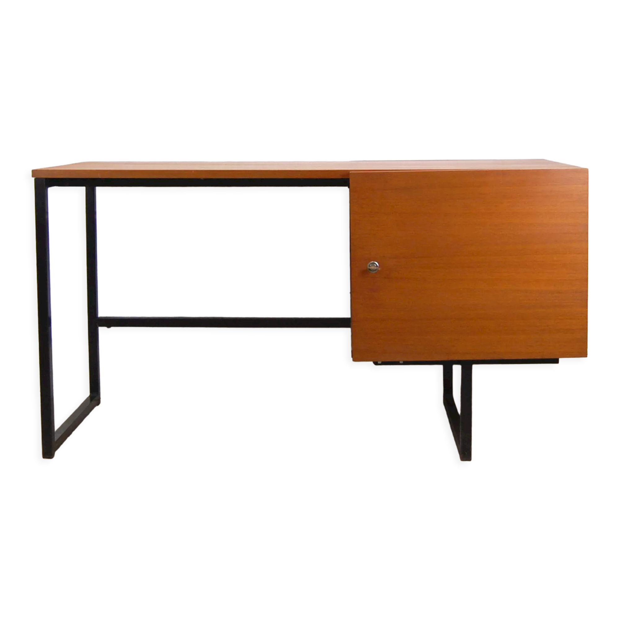 Teak table-machine desk by Pierre Guariche for Meurop