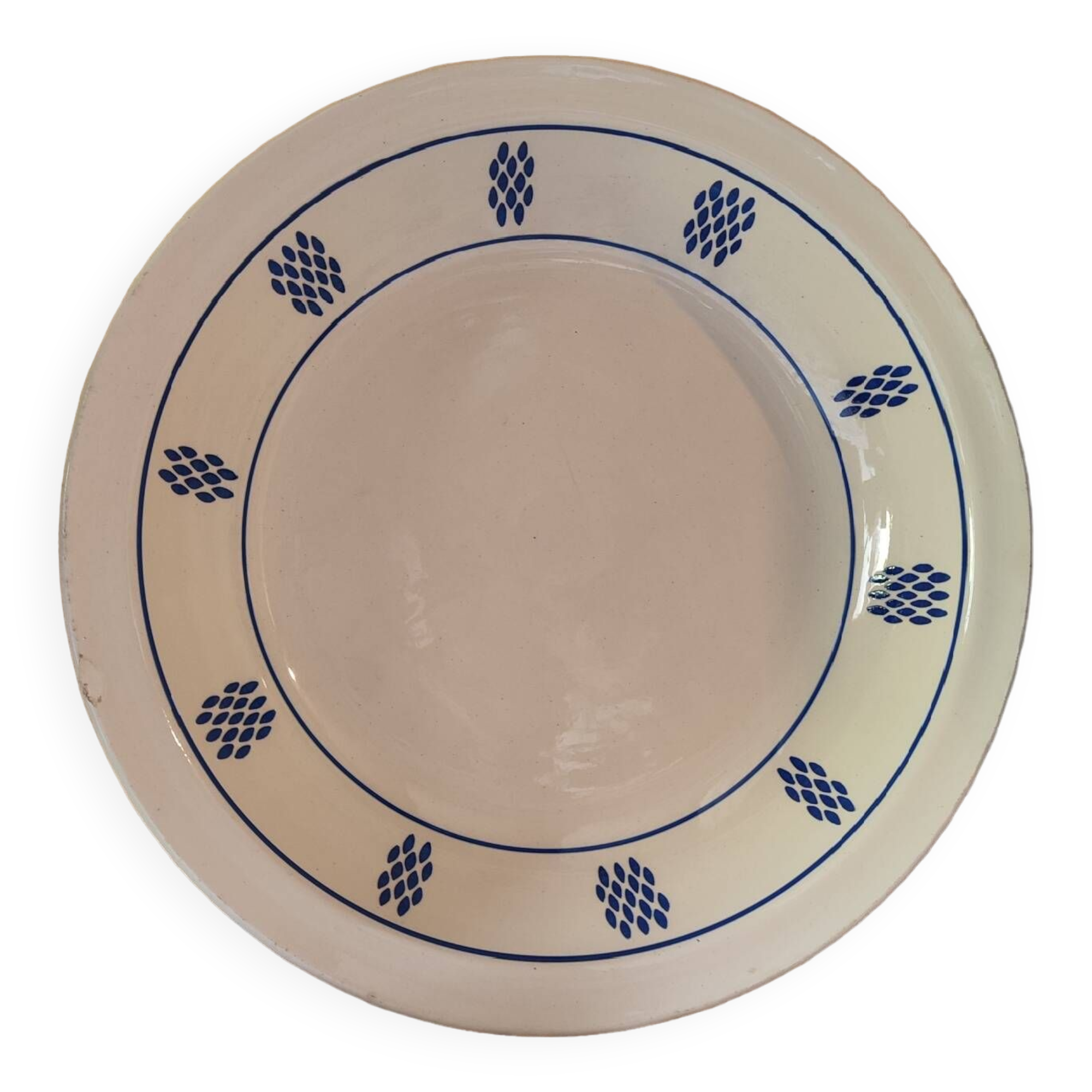 Hollow dish Keller Guérin Lunéville iron earth model Berthe Art Deco