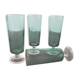 Set of 4 vintage champagne flutes LUMINARC