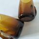 Pair of vintage amber glass tankards