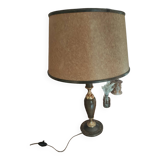 Le Tanneur leather and brass desk lamp