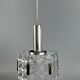Suspension des années 60 70 Hillebrand Leuchten Allemagne verre métal
