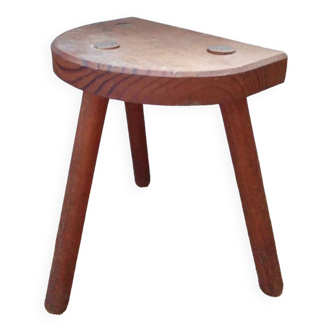 Tabouret de berger, tripode demi-lune, années 20