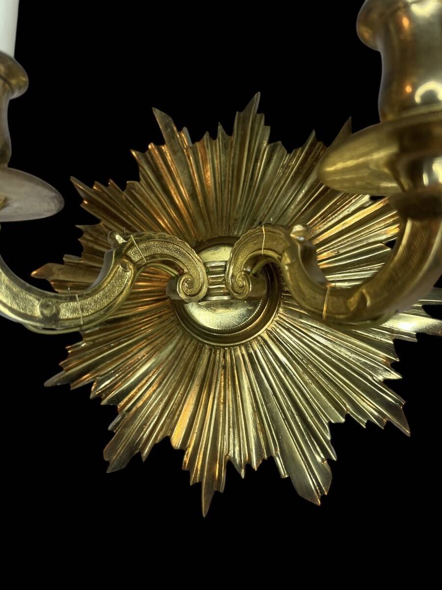 Pair of sun wall lights