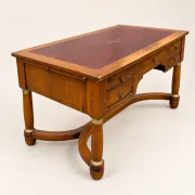French bureau from the 19th century, Empire style in mahogany, leather with extensions.